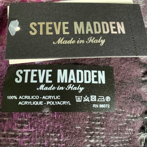 Steve Madden Purple Ombré Paisley Muffler Scarf OS - Picture 5 of 6